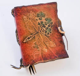 Red Dragonfly Leather Journal