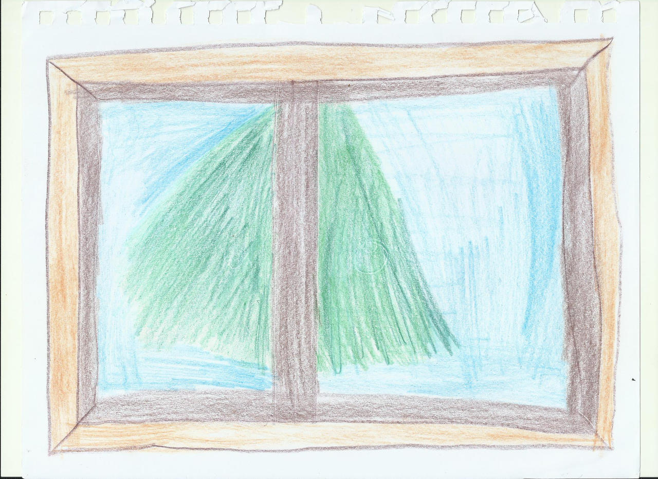 Tree outside Window drawing by mewichigo343 on DeviantArt