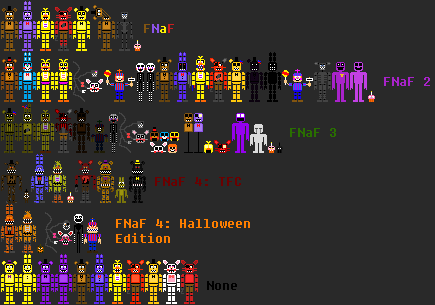 Made the withered animatronics into fnaf 3 minigame sprites - Imgur