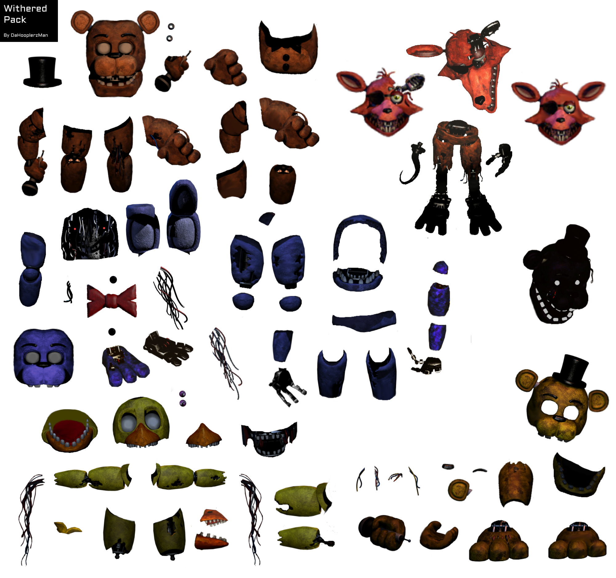Withered FNAF2 Pack