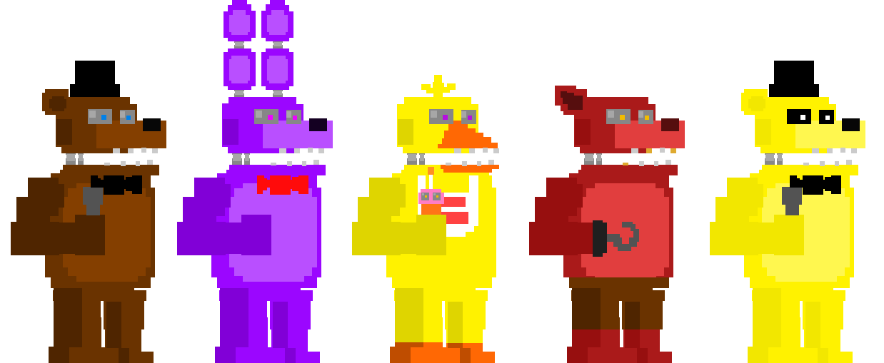 FNaF 1 Spring Animatronic Sprites by DaHooplerzMan on DeviantArt