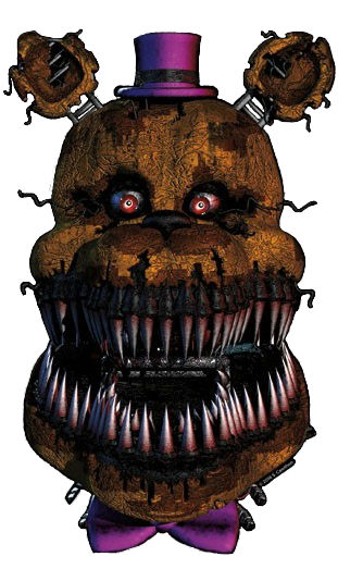 Nightmare Fredbear Head Transparent by YinyangGio1987 on DeviantArt