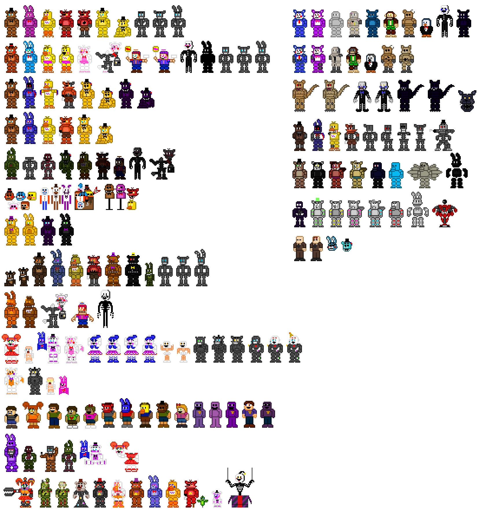 Pixilart - FNaF 5 Stylized Sprites uploaded by crazycreeper529