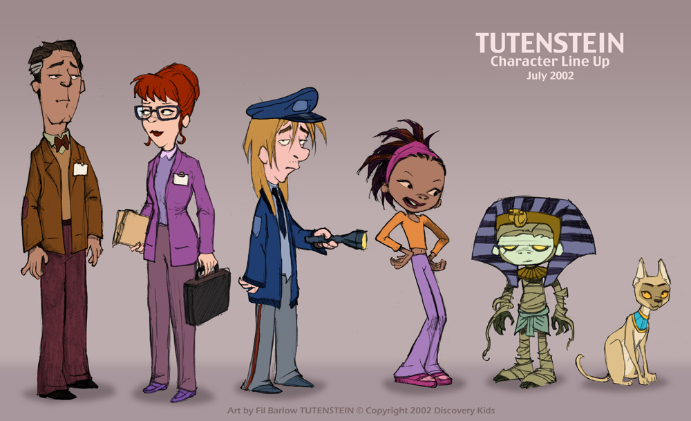 Tutenstein: Main Character Line Up July 2002 by filbarlow on DeviantArt Tutenstein: Main Character Line Up July 2002 by filbarlow on DeviantArt