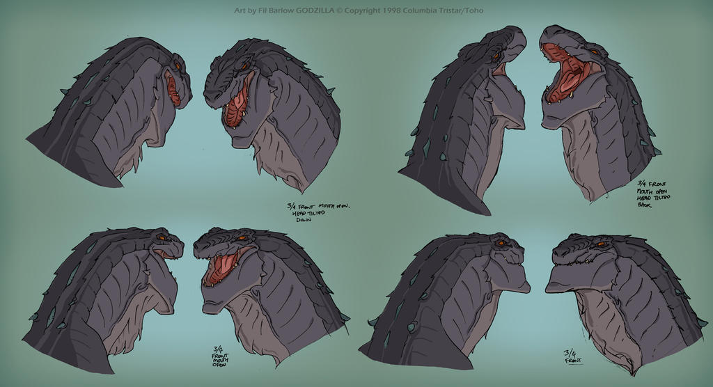 Godzilla: Face Expressions Chart by filbarlow on DeviantArt