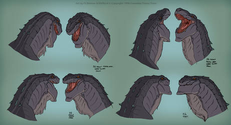 Godzilla: Face Expressions Chart