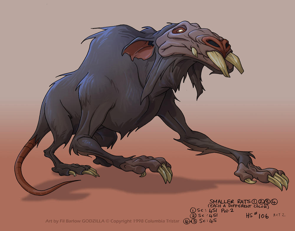 Godzilla Mutant Rats Godzilla Ep106: Giant Rat, Model #1 by filbarlow on DeviantArt