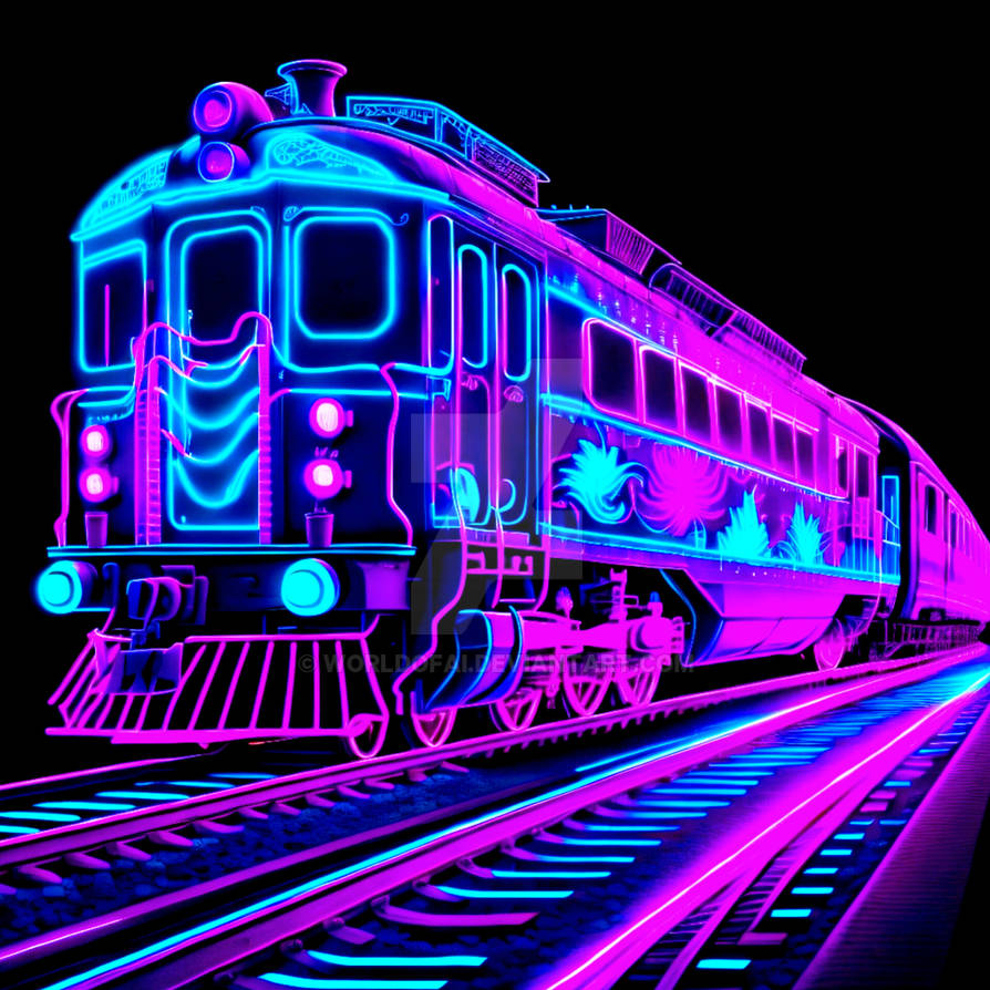 Neon Train by WORLDOFAI on DeviantArt