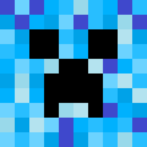 Minecraft creeper best sale blue