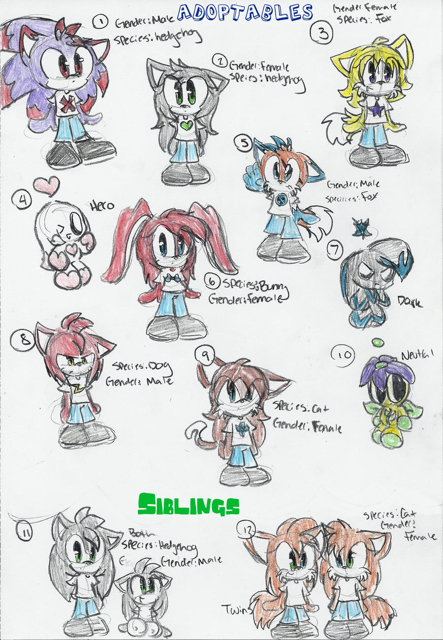Sonic Adoptables 6 +Closed+ by fansonic on DeviantArt