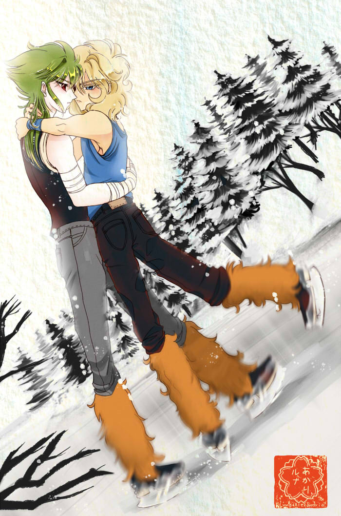 Isaac and Hyoga  Skating -COMMISSION-