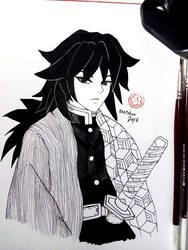 Inktober Day 6: Tomioka Gyuu