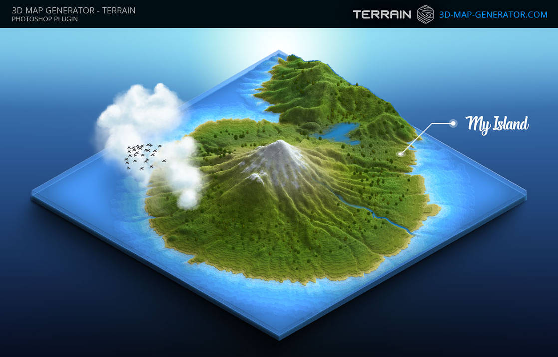 3D Map Generator Terrain Island map by templayteam on DeviantArt