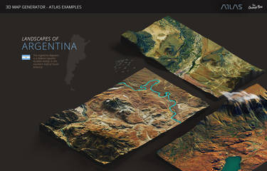 Argentina-3D Map Generator - Atlas for Photoshop