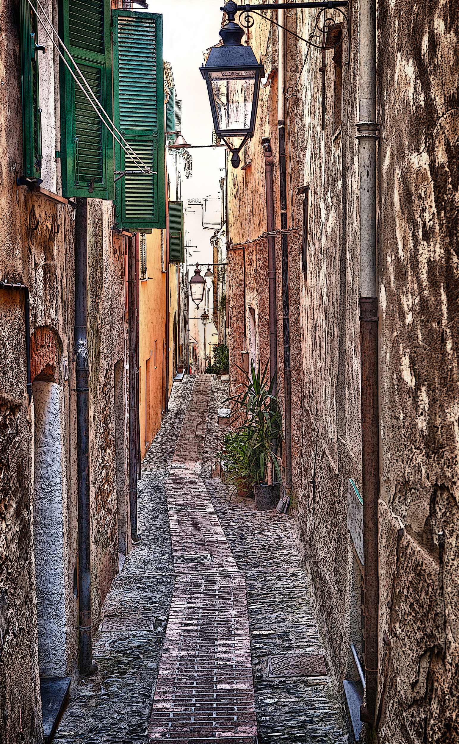 Vicolo di Cervo, Ligurian Riviera, Italy