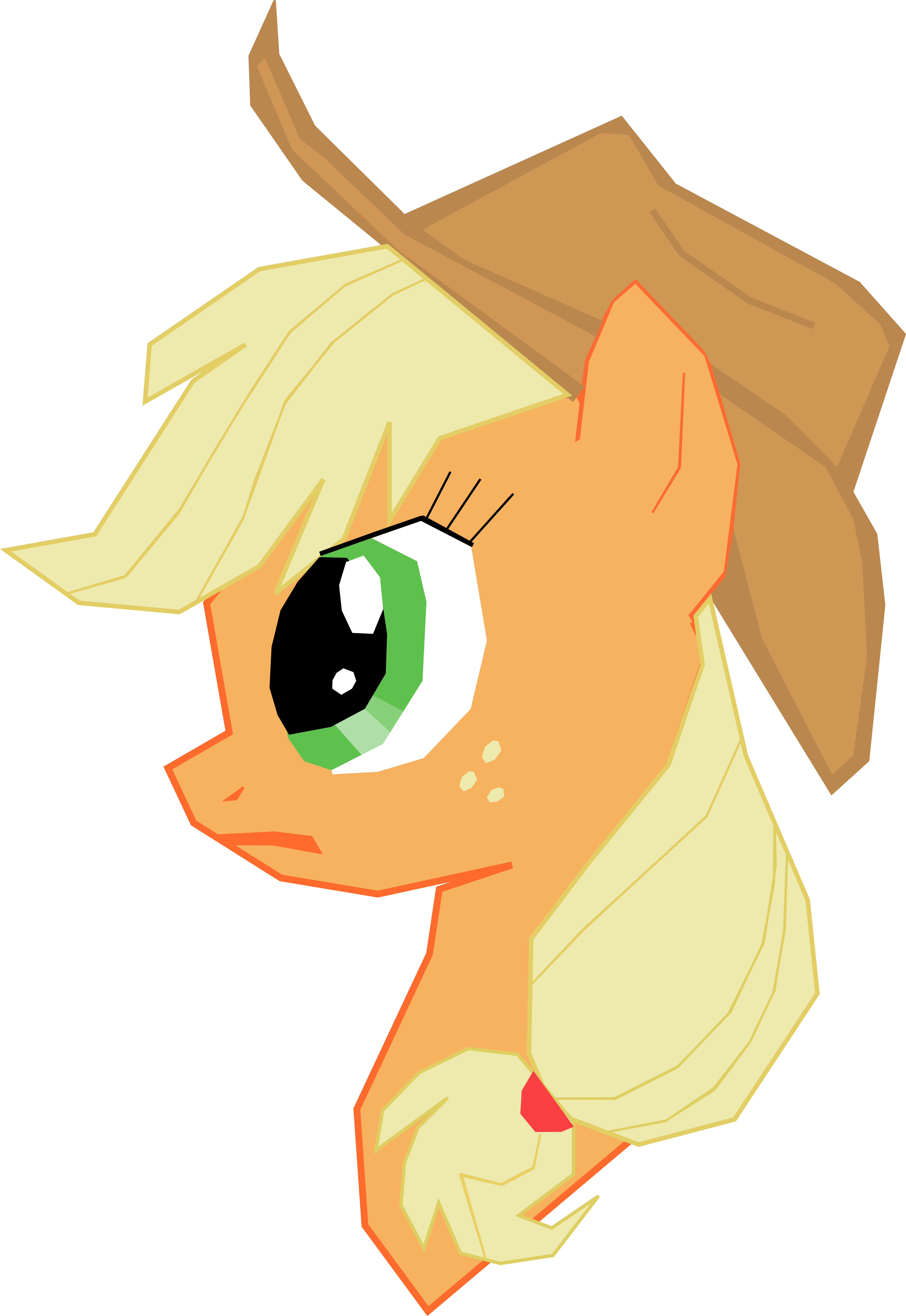 Angry applejack simple vector