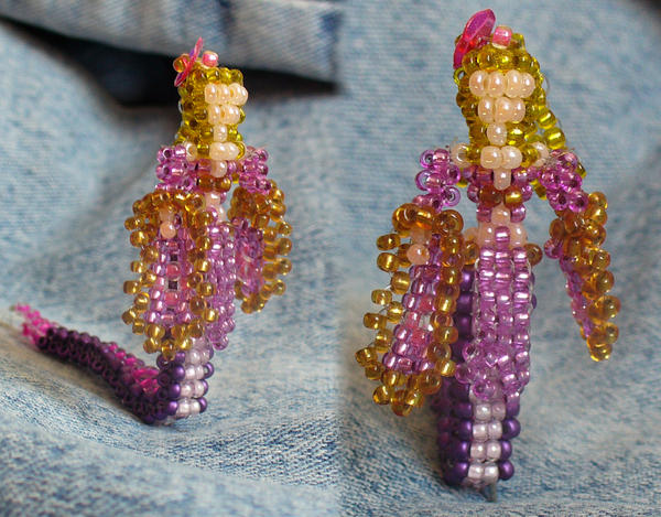 Naga girl with pink sequins