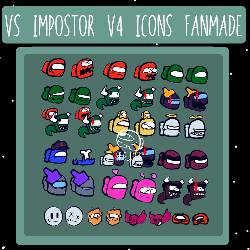 FNF: Vs Impostor V4 Icons ( Fanmade ) by SrGlitchtrap on DeviantArt