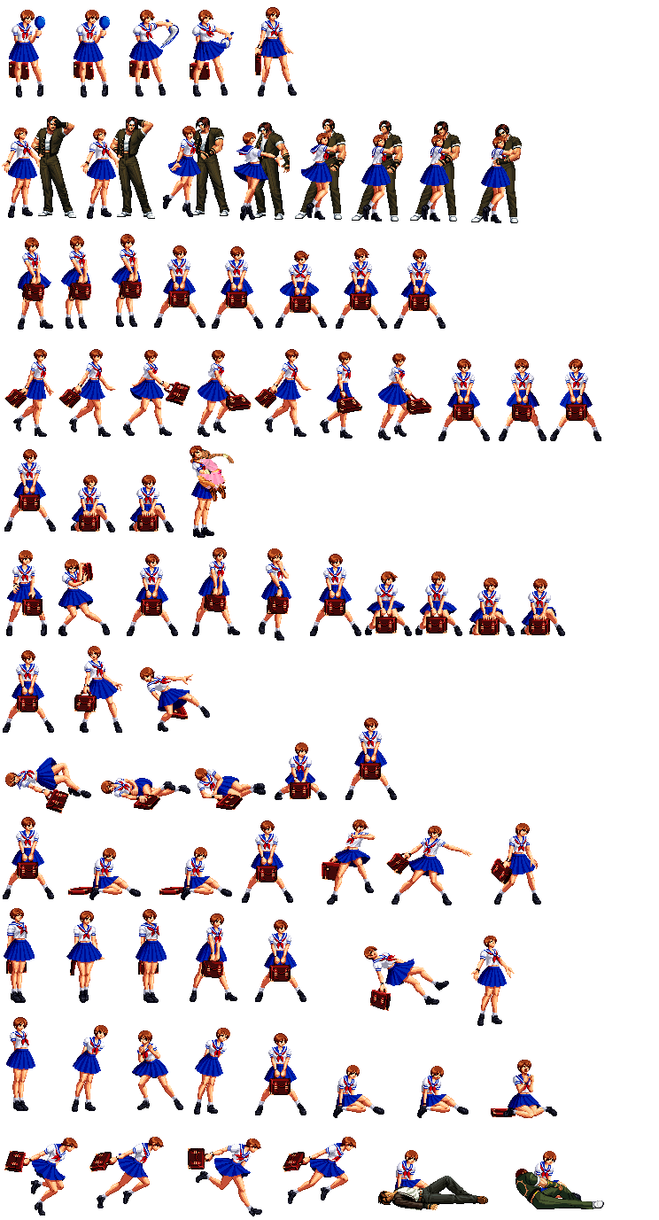 Kof R1 Sprites Yuki Kushinada (KOF) Sprite Sheet by DavidAsamiya on DeviantArt