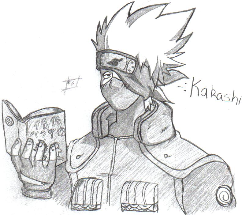 Pencil Drawing Naruto Kakashi by AnjaF11 on DeviantArt