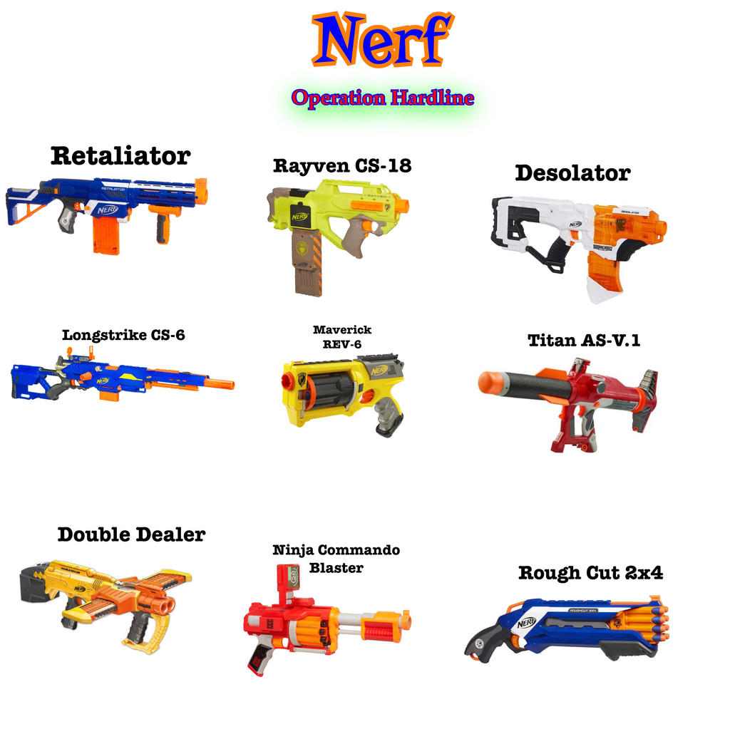 lovgivning Bange for at dø evaluerbare Nerf: Operation HardLine weapons list 1 by Makerboy10 on DeviantArt