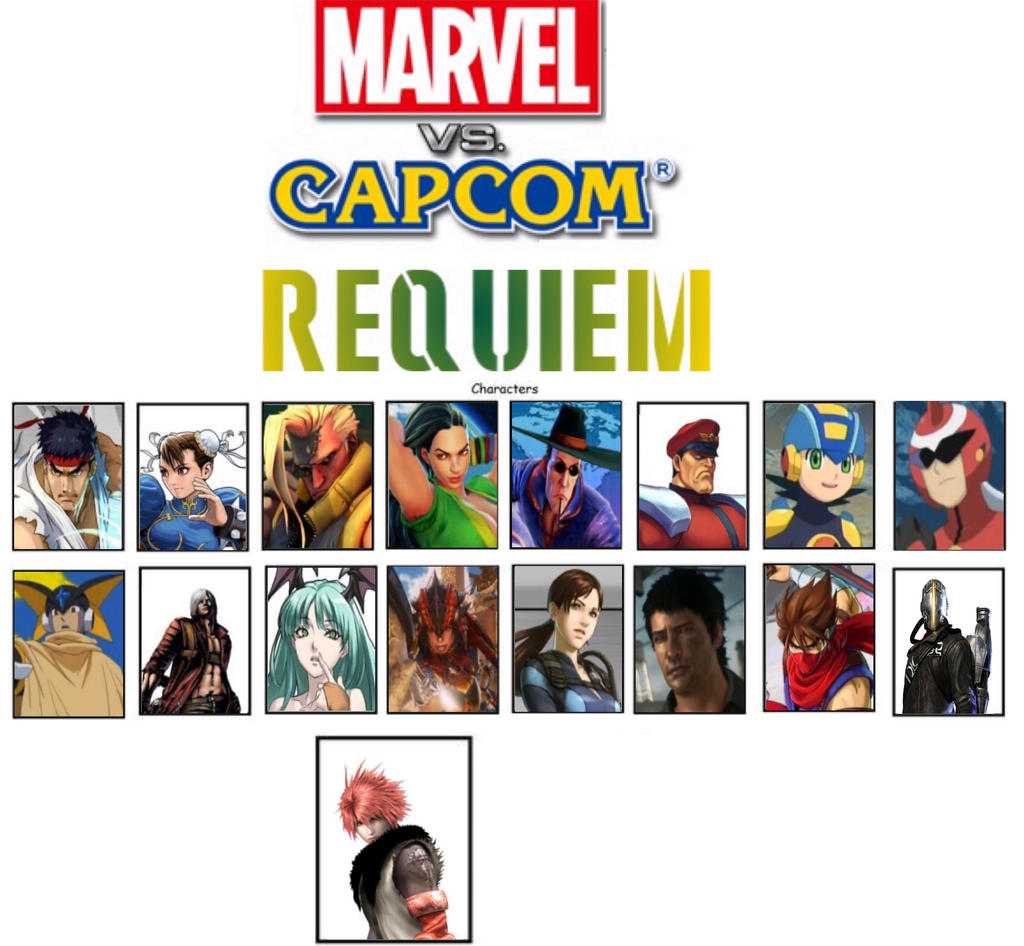 Capcom Vs Marvel Roster Screen Marvel vs Capcom Requiem: Capcom Side Roster by Makerboy10 on DeviantArt