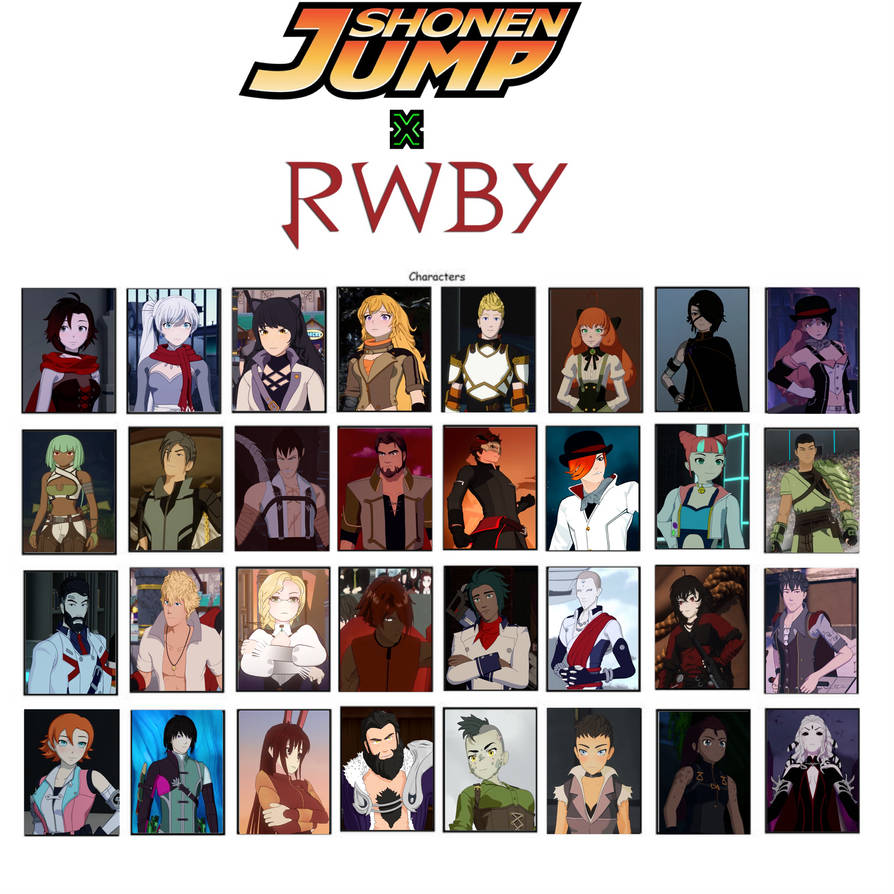 Shonen Jump X RWBY: RWBY Roster by Makerboy10 on DeviantArt