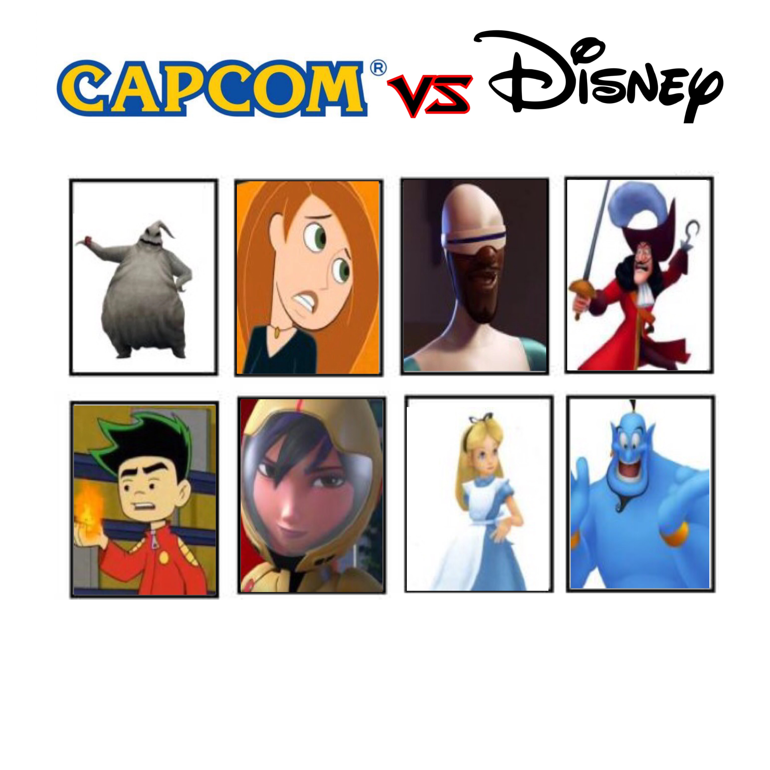 Capcom vs Disney DLC Roster: Disney by Makerboy10 on DeviantArt