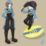 blue female soldier