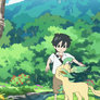 Leafeon Picked Up By Their Trainer's Son