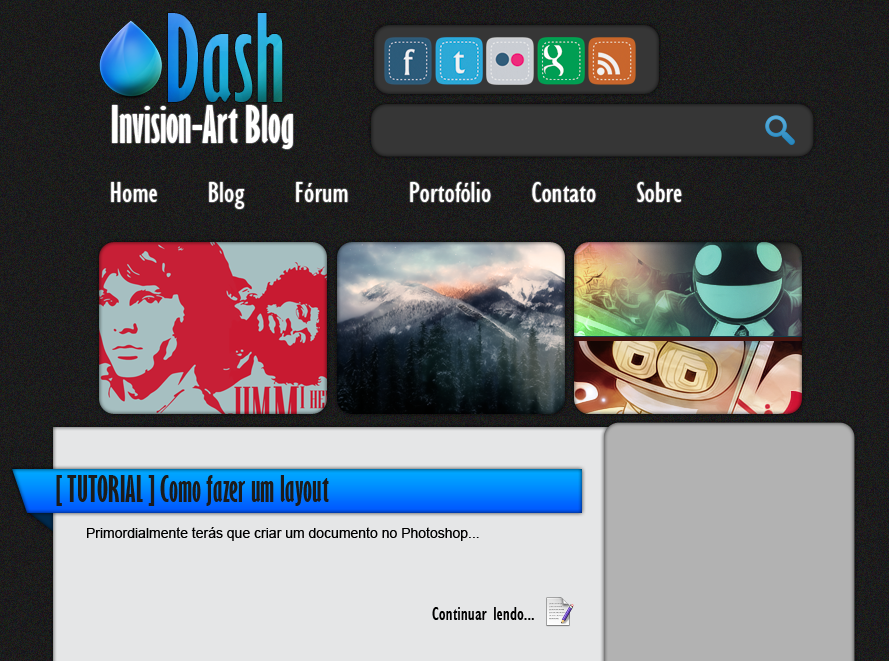 Layout Dash IA Blog