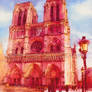 Notre Dame - PARIS Architecture Watercolor Artwork