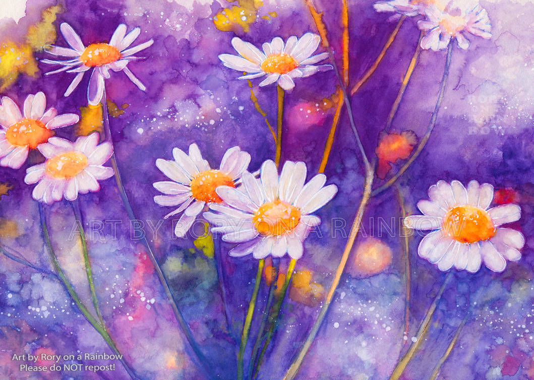 Painted Songs - FLOWER Watercolor Painting by RoryonaRainbow Painted Songs - FLOWER Watercolor Painting by RoryonaRainbow