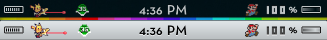 Pikachu N yoshi statusbar