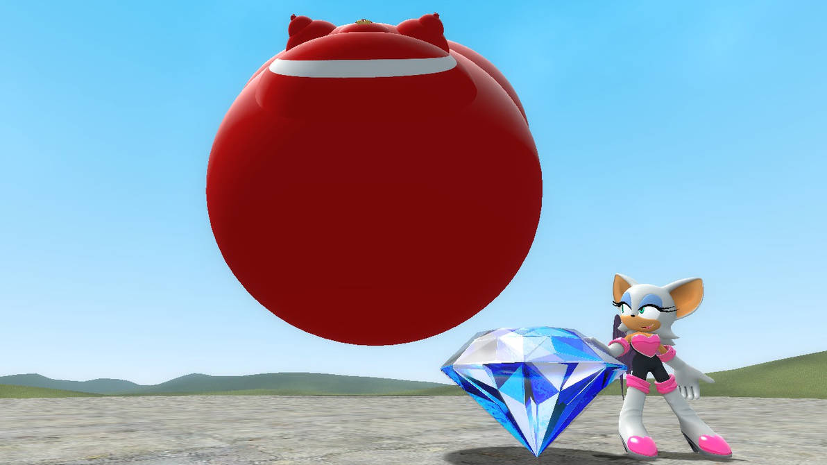 Rouge Inflates Knuckles by epic1699 on DeviantArt