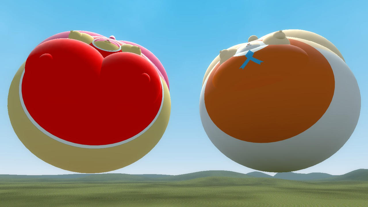Inflated Amy and Cream by epic1699 on DeviantArt