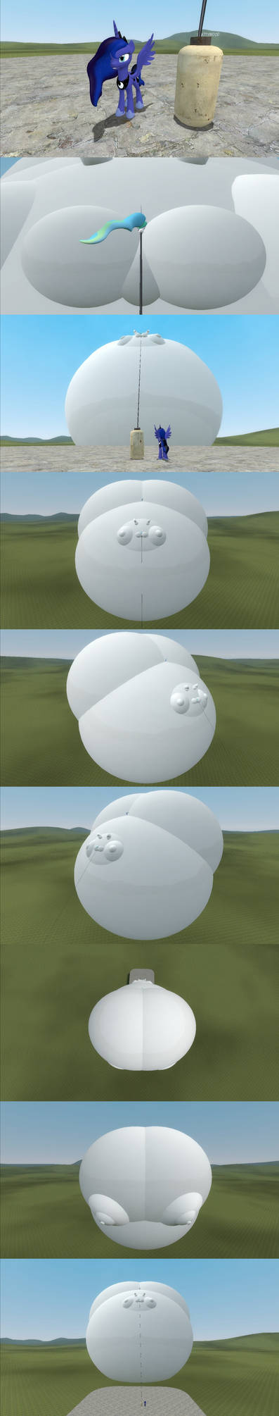Luna Inflated Celestia by epic1699 on DeviantArt