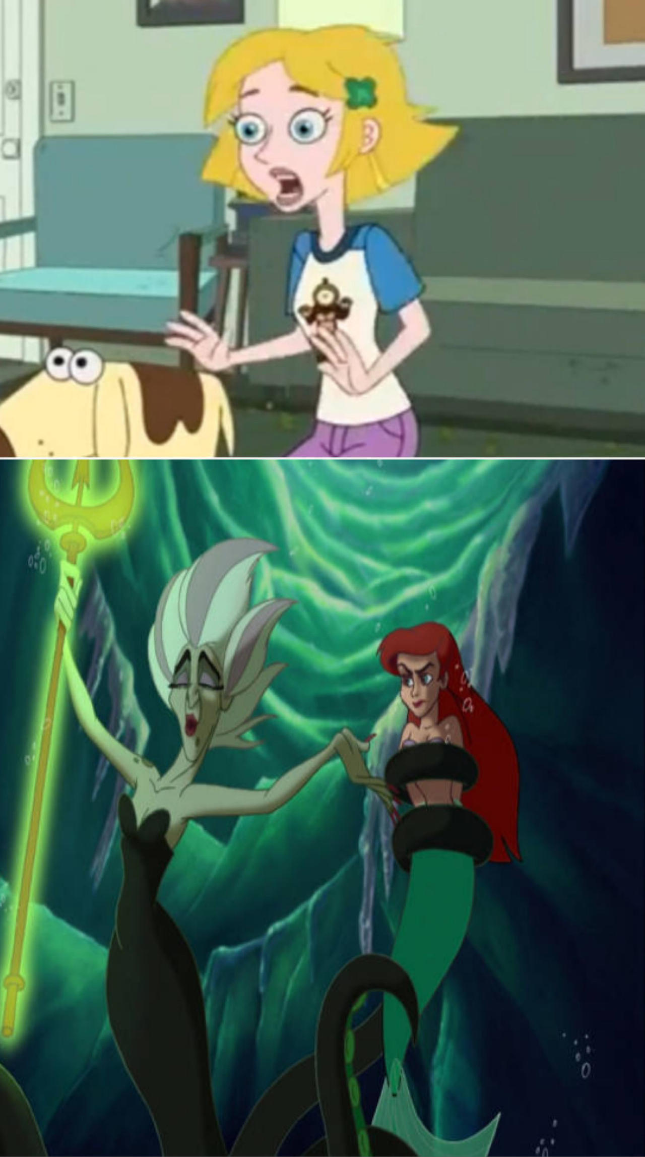 Morgana Kidnapping Ariel Shocks Sara by adamhatson on DeviantArt