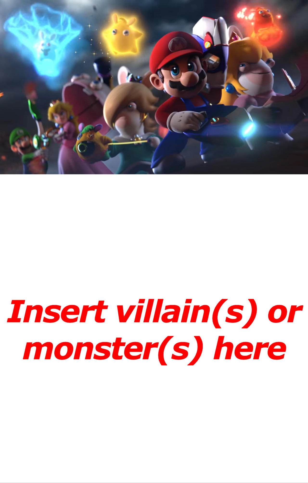 Mario Gang and Rabbids VS Who? by adamhatson on DeviantArt