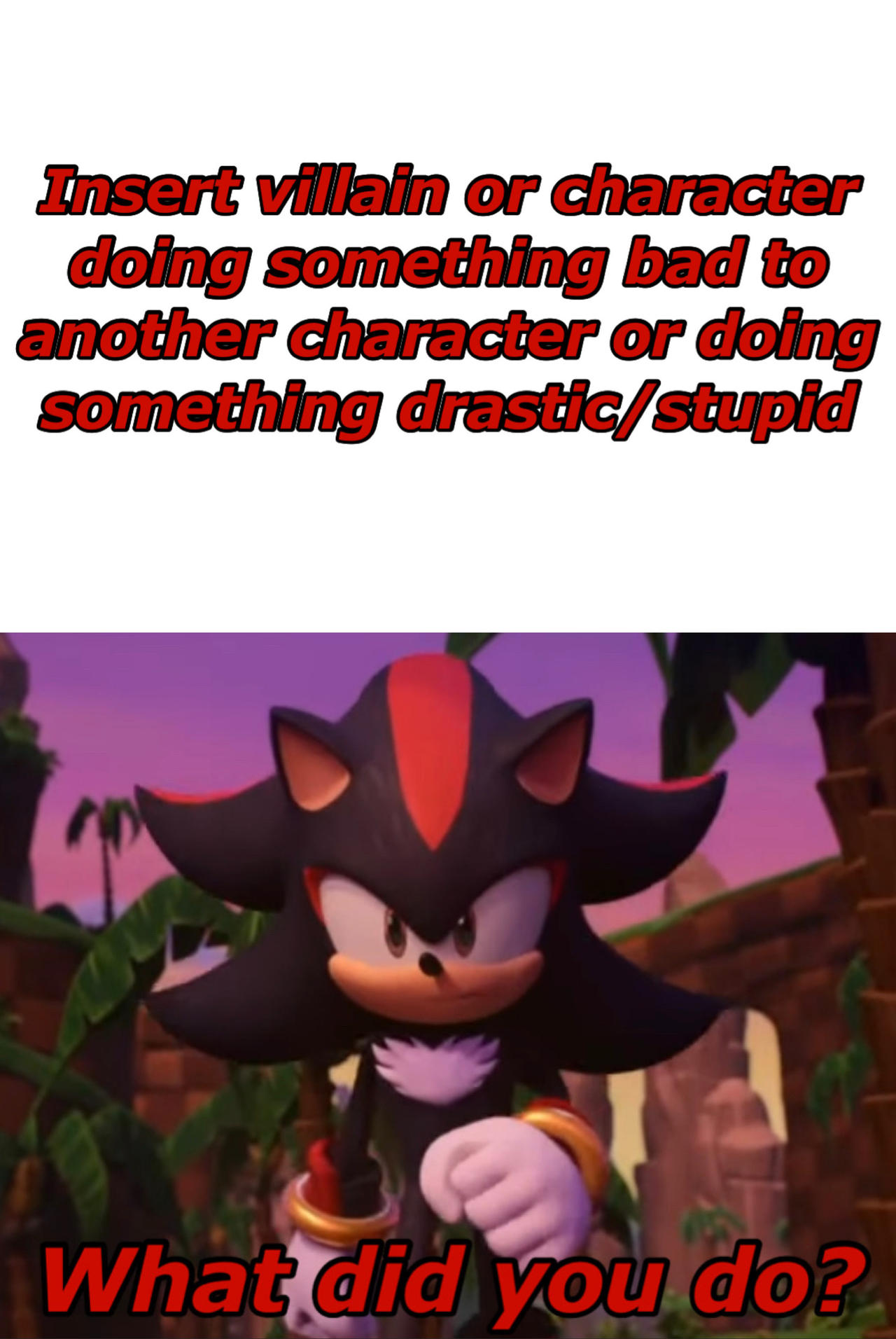How Shadow the Hedgehog should have ended (MEME)