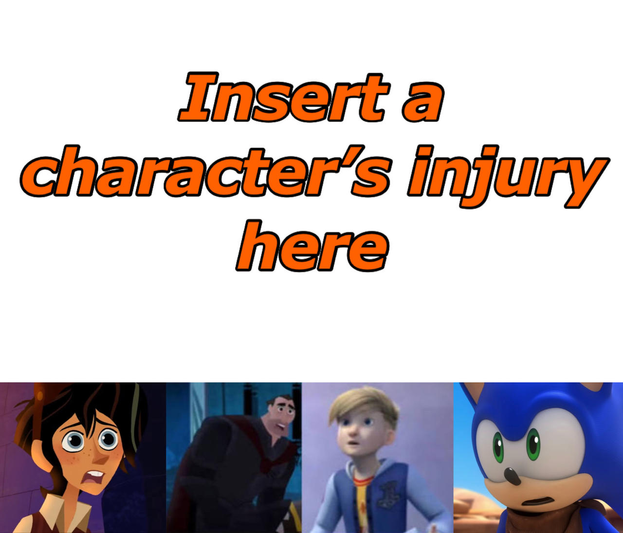 Character Injuries 4 Characters React To Who's Injury? by adamhatson on DeviantArt
