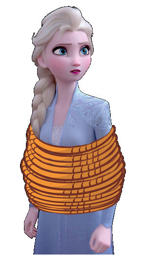 Elsa tied up render by adamhatson on DeviantArt