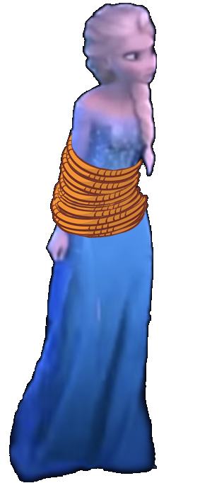 Elsa tied up render 2 by adamhatson on DeviantArt