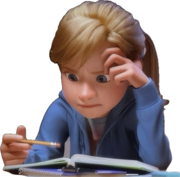 Riley Andersen struggling with her homework PNG by adamhatson on DeviantArt