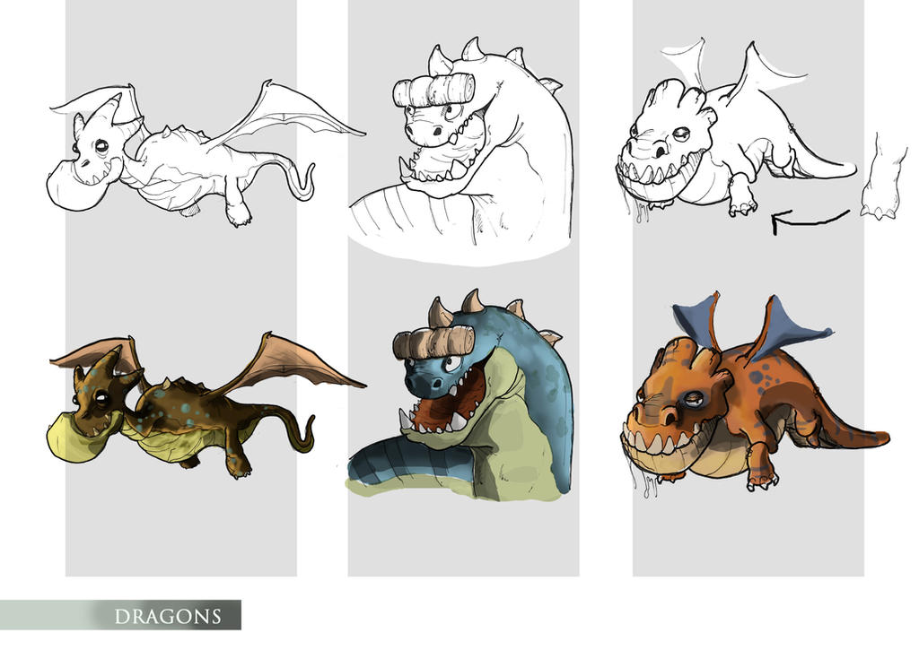 Dragons concept art by BrookIvy on DeviantArt
