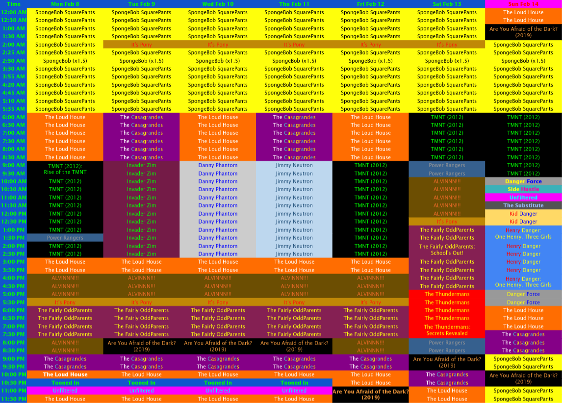 Nicktoons Tv Schedule Nicktoons Tv Schedule
