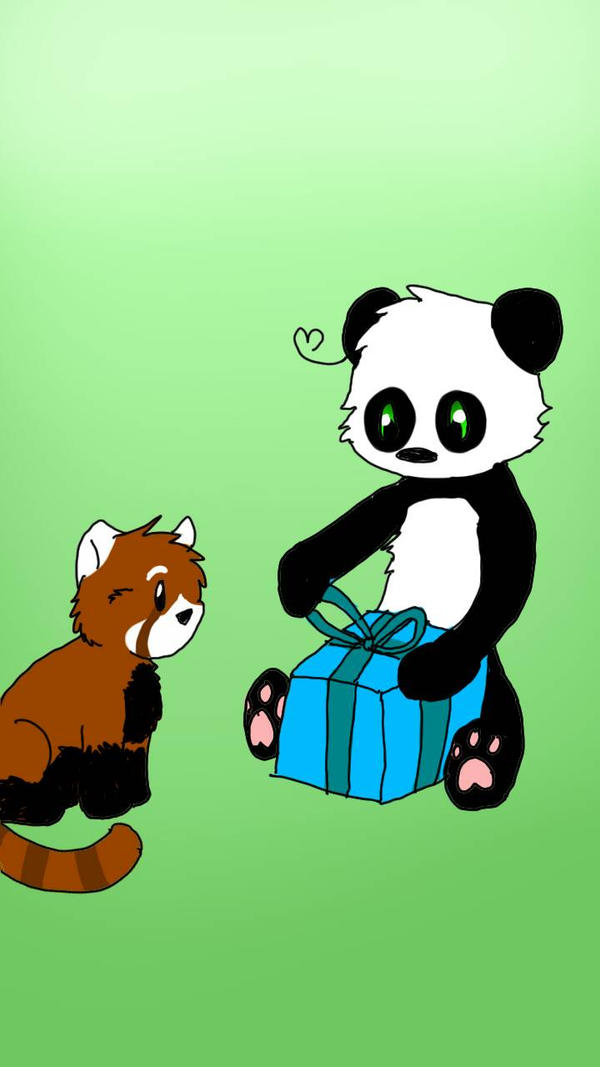 panda and red panda lock screen/home screen 1 by krxterme on DeviantArt
