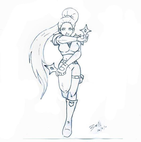 Ninja Girl Draw By Ezekielbien On Deviantart