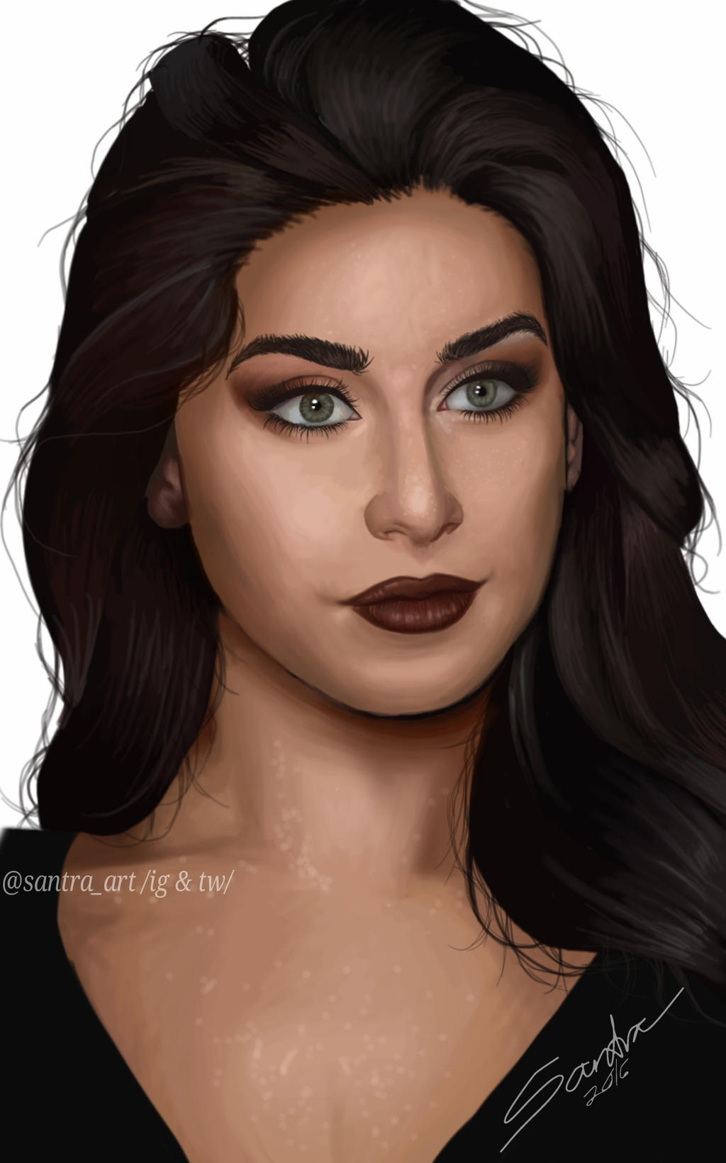 Lauren Jauregui digital drawing by SantraArt on DeviantArt