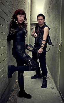 BlackHawk  - Black Widow and Hawkeye Cosplay